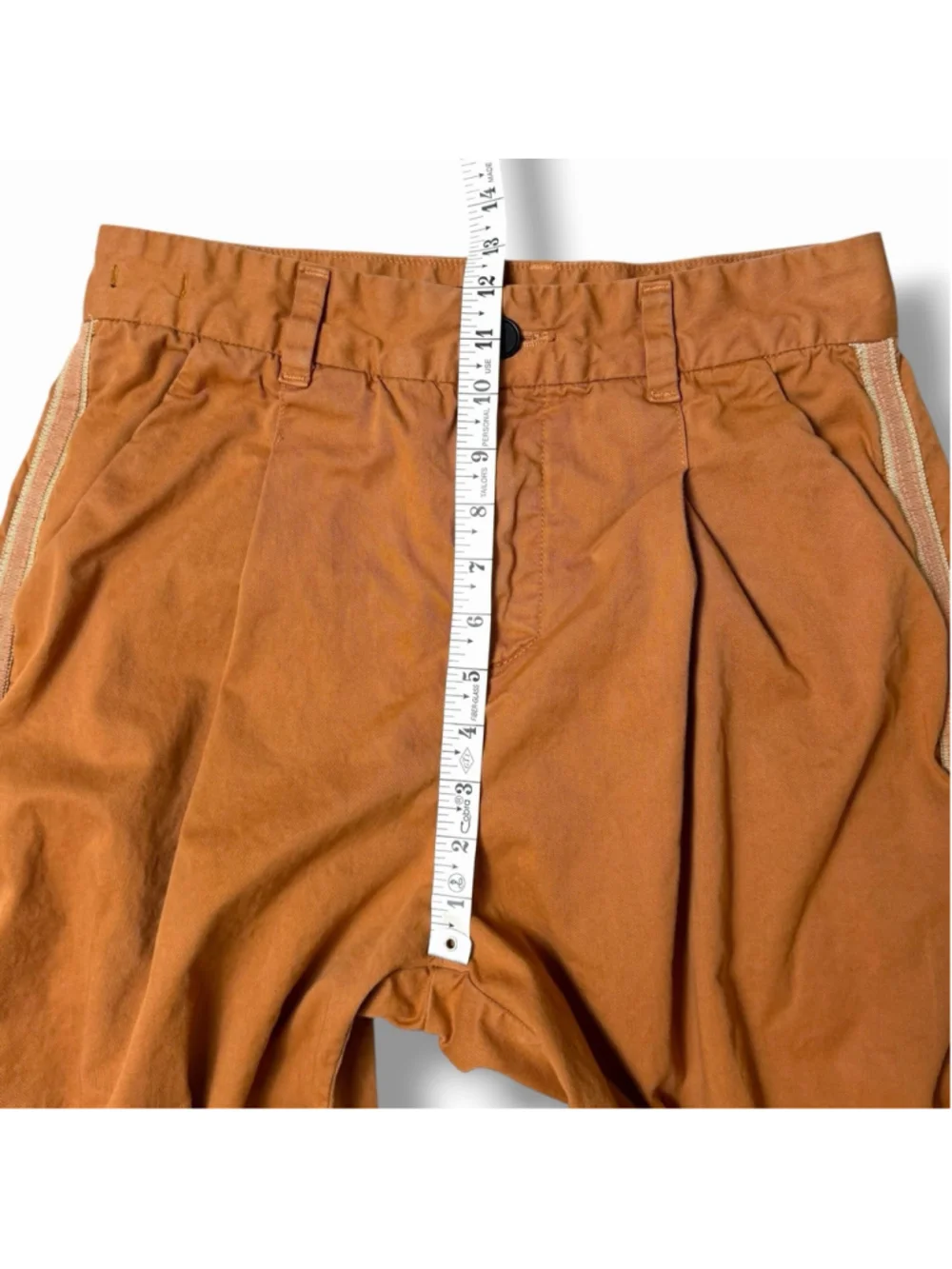 Veronica Beard Ryder Pants Women Size 27/4 In Clay Wide Leg 11” Pleat Front